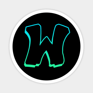 Letter W - Outline Magnet